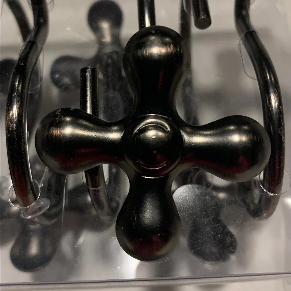 Water Tap Shower curtain hooks 12 pack Hot & Cold Metal hooks NEW Unique & Rare